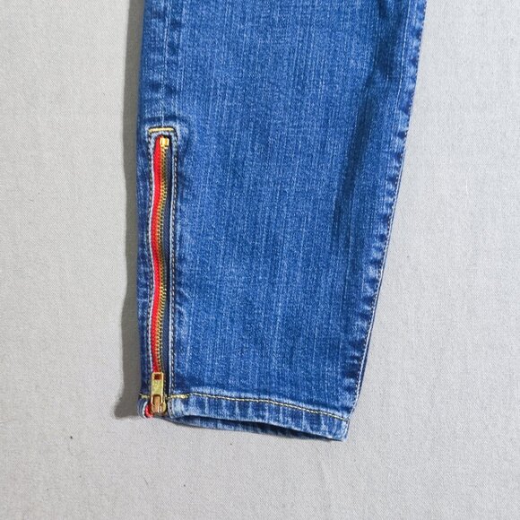 Tommy Hilfiger Jeans skinny women's size 10 medium washed blue zipper on the leg - Picture 8 of 13